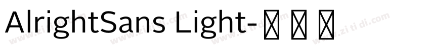 AlrightSans Light字体转换